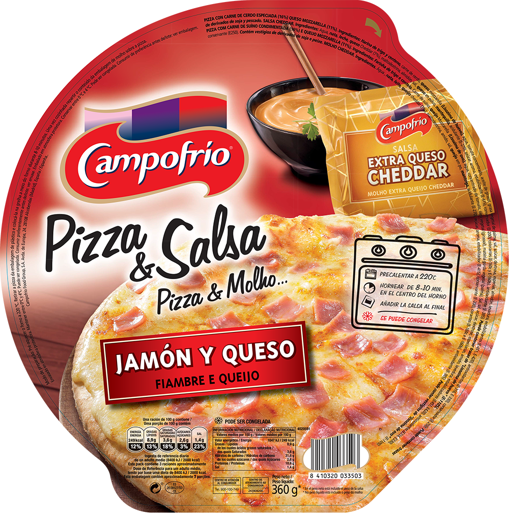 CAMPOFRIO PIZZA JAMON 360 G