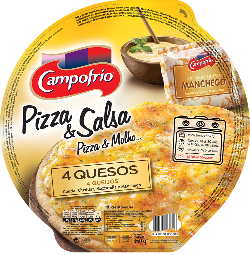 CAMPOFRIO PIZZA QUATRO FORMAGGI 360 G